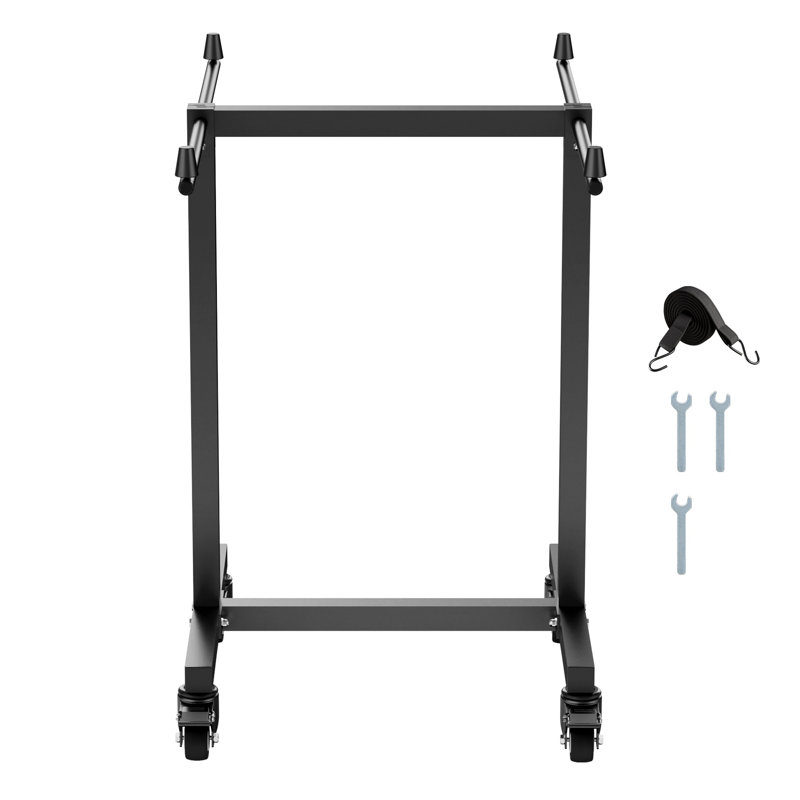Étagère de rangement robuste pour chaises pliantes avec roulettes, chariot en forme de T d'une capacité de 90 kg (200 lb) pouvant contenir jusqu'à 14 chaises, noir mat
