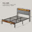 Structure de lit en lin Kewarra avec lattes de bois et espace de rangement-683666460-683667426