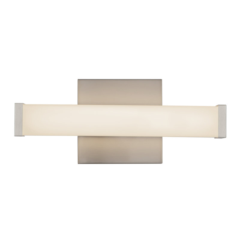 Geri 12-in Black dimmable LED Wall Sconce, 12-in, Nickel
