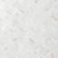 Carreau de mosaïque en marbre à chevrons 1 po x 3 po Bond White