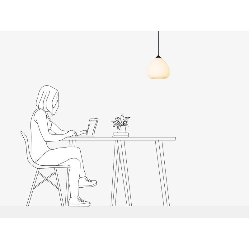 Gulp Pendant Light, 14.6" H x 9.45" W x 9.84" D, Black, Carbon