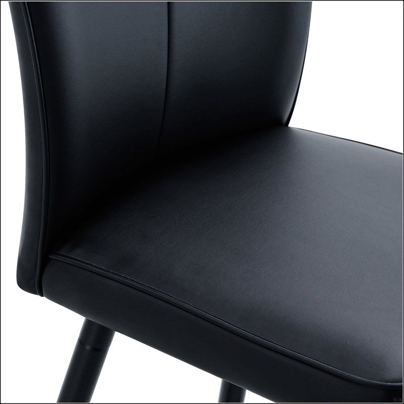 Ensemble de chaises de bar modernes en polyuréthane, Noir, Noir