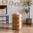 23.62"Height Three-Dimensional Embossed  Pattern Design Retro Side Table Retro Furniture