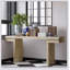 Console très large en placage de bois véritable de 66 pouces, design minimaliste pour le vestibule et le salon, finition chêne vieilli-462514736