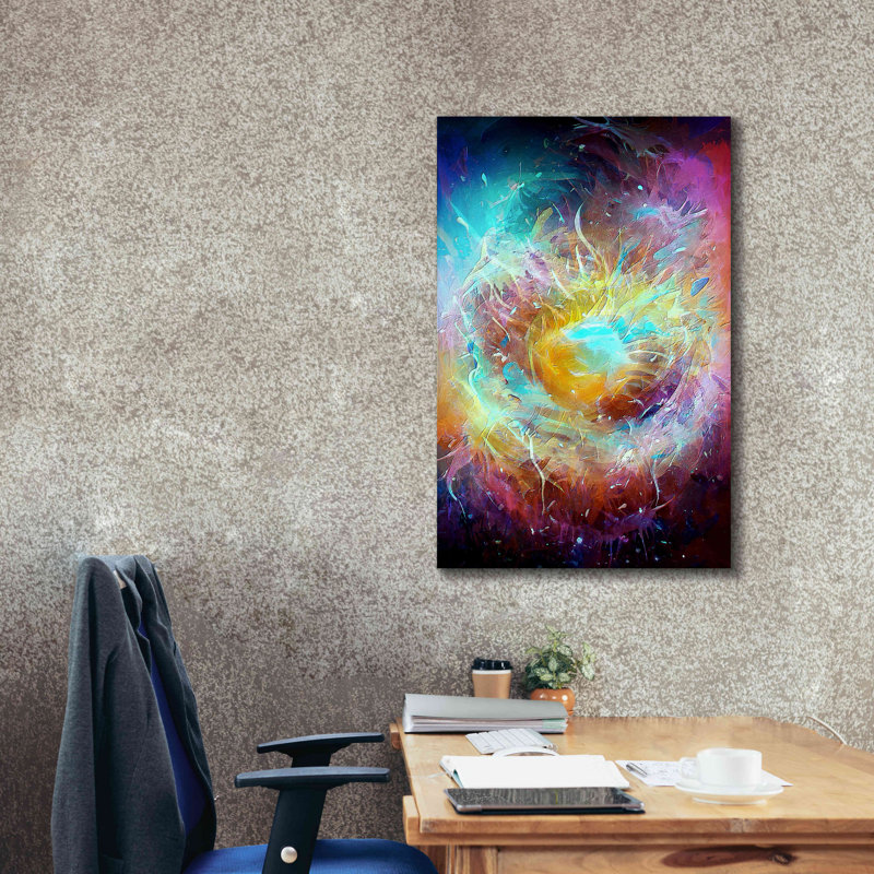 «Ai Astronomie 1» par David Manlove, estampe numérique sur toile, H 40 po x l 26 po x P 1,5 po