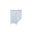 Commode d'appoint blanche 60 po avec tiroir, garde-manger tour rustique pour la décoration intérieure et le rangement, design américain, sapin, buffet en bois de 3 à 4 espaces de rangement, organisation de porte, finition peinte, solide ouverte