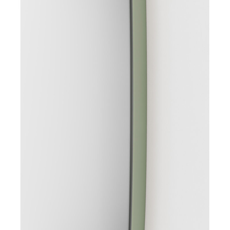Wood Asymmetrical Wall Mirror, Green