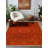 Greysi Collection Digital Print Cotton-Polyester Red Oriental Rug-423101962