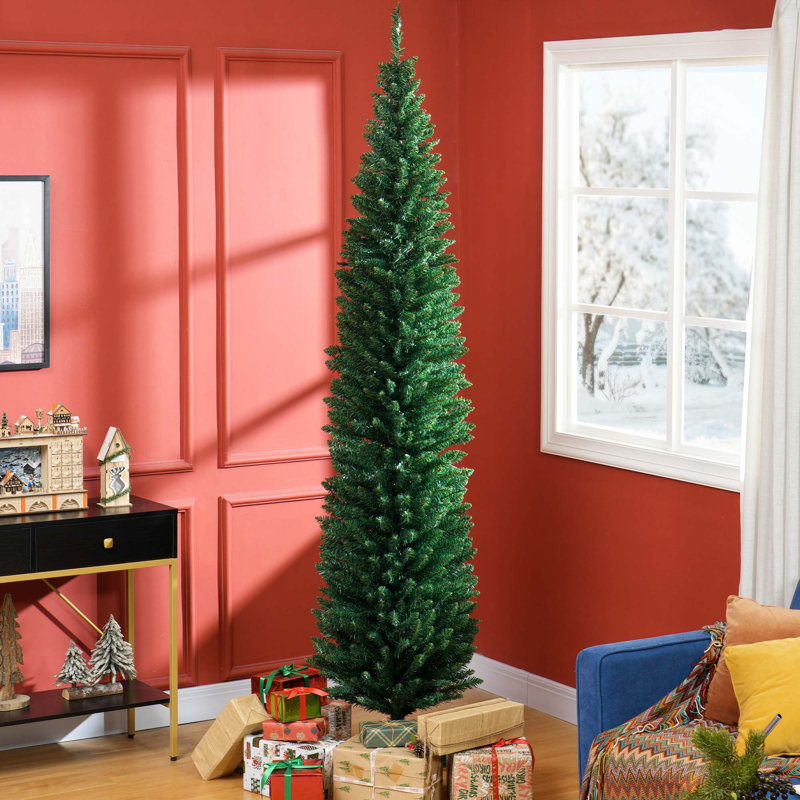 Arbre de Noël 8 pi avec 818 pointes de branches réalistes et support en plastique