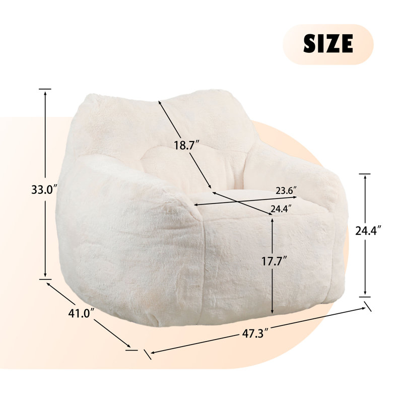 Canapé Lazy Comfy Chairs, Velours blanc