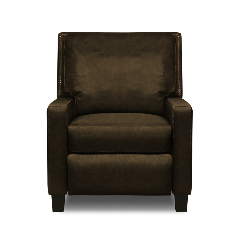 Fauteuil inclinable manuel en cuir véritable 32 po Rebecca, Toscane (Maestro Artisano), Non, Muscade