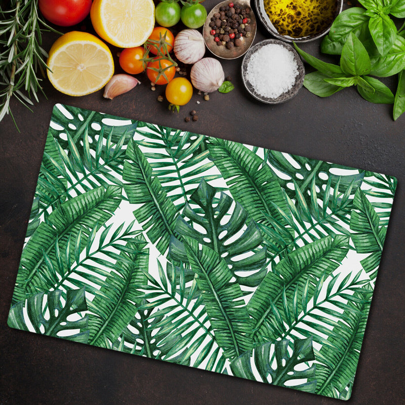 Aredale Palm Trees Leaf Chopping Board, 60cm L x 52cm W