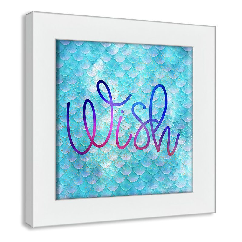 Décoration murale désir pour enfants, H 8 po x l 8 po x P 0,63 po, Cadre blanc