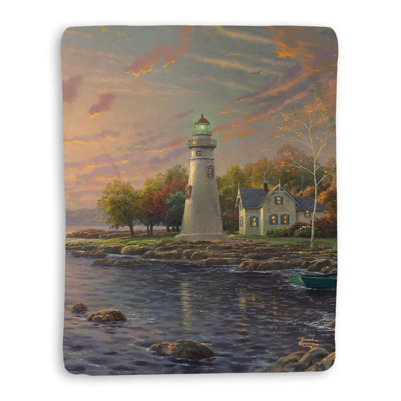 Jeté en sherpa Thomas Kinkade Serenity Cove