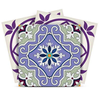 Carrelage amovible auto-adhésif 12 po x 12 po mauve et taupe