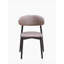 Chaise d'appoint en microfibre polie et finition noire Lanae (ensemble de 2)
