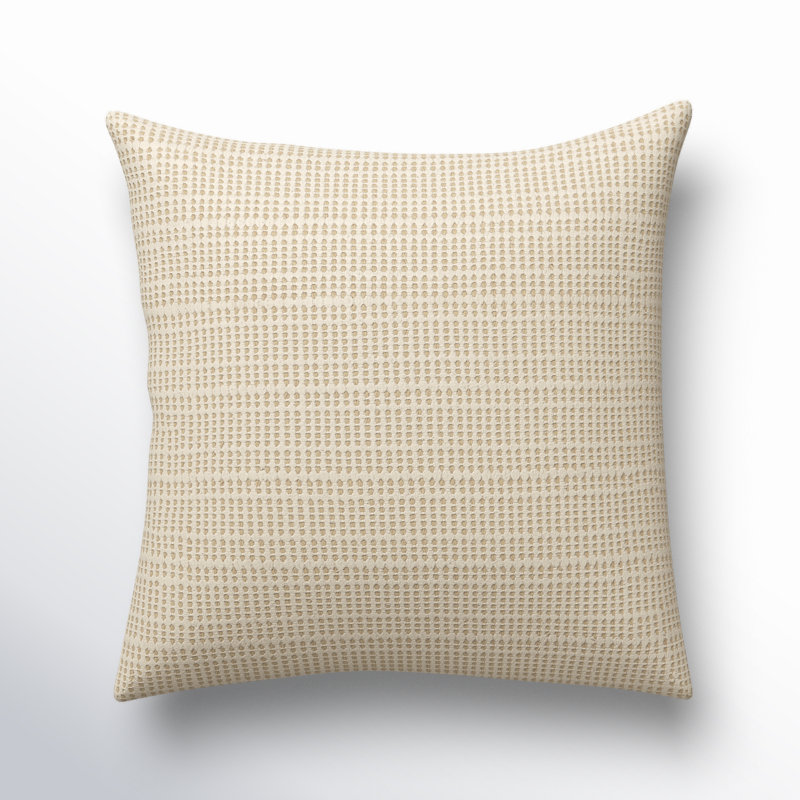 Migina 100% Cotton Throw Square Pillow Cover & Insert, Natural