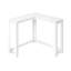 Table console d'angle en bois blanc de 91 cm (36 po)-616137813-616137820-616137835