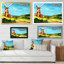 Paysage avec un moulin à vent et un toit de tuiles - Peinture sur toile-67236710-67236720