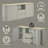 Ingram Ceramic Top & Light Gray Finish Server
