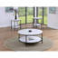 Table de bout ronde moderne avec tablette de rangement 1pc