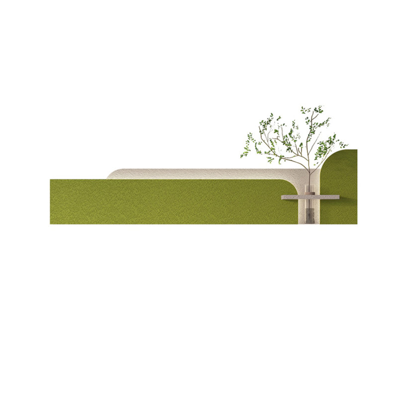 Décoration murale créative 55,12 "avec lumière DEL télécommandée, Vert