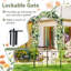 Arche de mariage décorative 2 en 1 avec porte et loquet pour plantes grimpantes