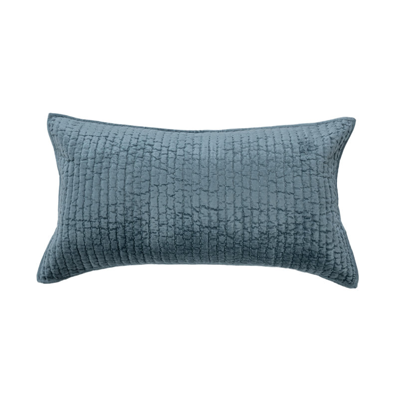 Bari Bedding, King Sham, Stone Blue
