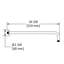 20" Wall Mount Shower Arm with Round Escutcheon-959498141