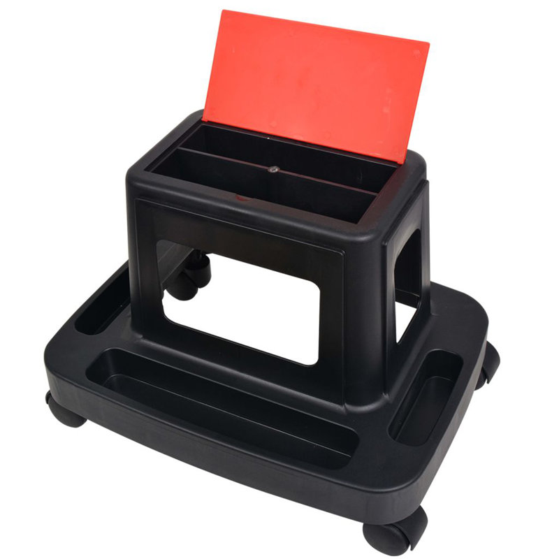 vidaXL Rolling Workshop Stool with Storage 330.7 lb