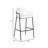 Wainaku Upholstered Bar Stool – Pub Chair with Powder-Coated Black Stainless Steel Base – Low-Back, Padded Faux-Leather Seat, Contemporary Accent Seating-1551404089
