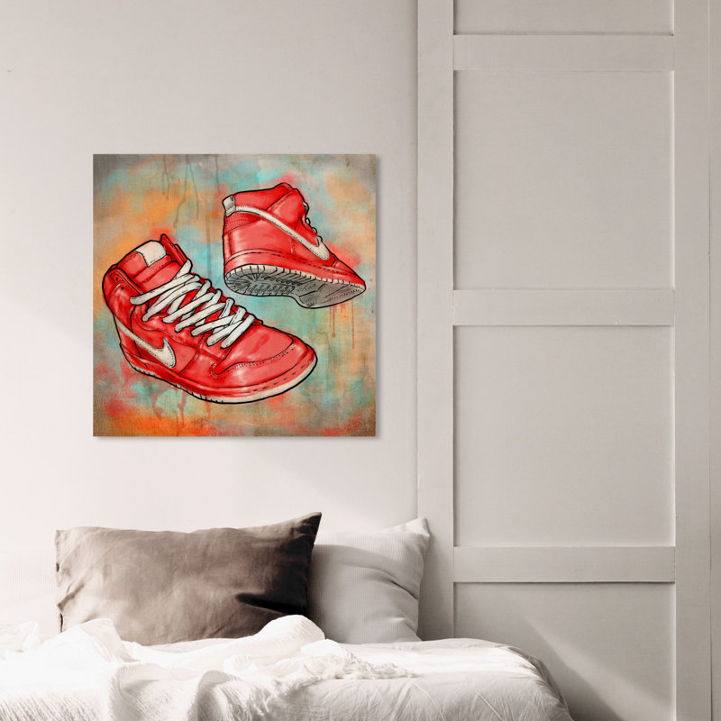 « cerise kicks », art sur toile Samir, H 24 po x l 24 po x P 1,5 po