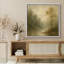 «Misty Forest River Landscape with Soft Neutral Tones», reproduction d'art sur toile encadrée-2109093907-2109093909