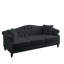 Luxury Chesterfield Sofas, Black Velvet Upholstery, Classic Design For Home