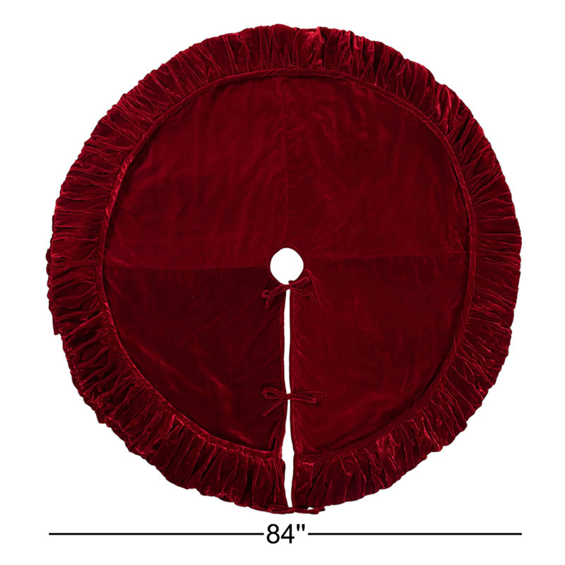 Plush Treeskirt, 84" W, Wine