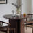 Modern simple round solid wood dining table-102437218