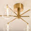 Clear Glass Semi Flush Mount