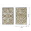 Boite décorative murale à 2 feuilles, cadre lavé gris de 23,5 x 1 x 35,5 po, composition de papier exquise, rehausse la décoration de bureau et de maison de 2 ornements, configuration complexe délavée grise, ornement moderne