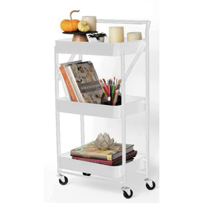 House 2 Home 3 Tier Foldable Rolling Trolley