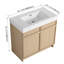 Meuble-lavabo autoportant avec lavabo en résine