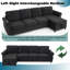 Canapé-lit d'angle UNARAVU 106,5 po avec chargeur, rangement et matelas en mousse mémoire-822251388