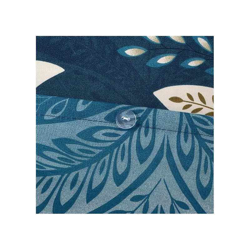 Brayla Microfiber, Polyester Floral Duvet Cover Set with Pillowcases, Jasmine Teal