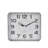 Analog Battery-Operated Alarm Tabletop Clock in Silver/Black