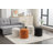 Round Upholstered Velvet Ottoman-651051398-651051401