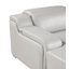 Canapé modulaire en cuir italien 4 pièces Clairemont gris clair avec 2 fauteuils inclinables électriques et appuis-tête réglables Clairemont-2075257911