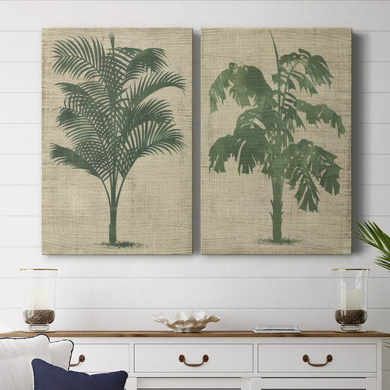 Toile de jute avec toile de jute Palm Silhouette III