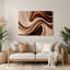 Gradient abstrait 34, art mural en métal beige-369015504