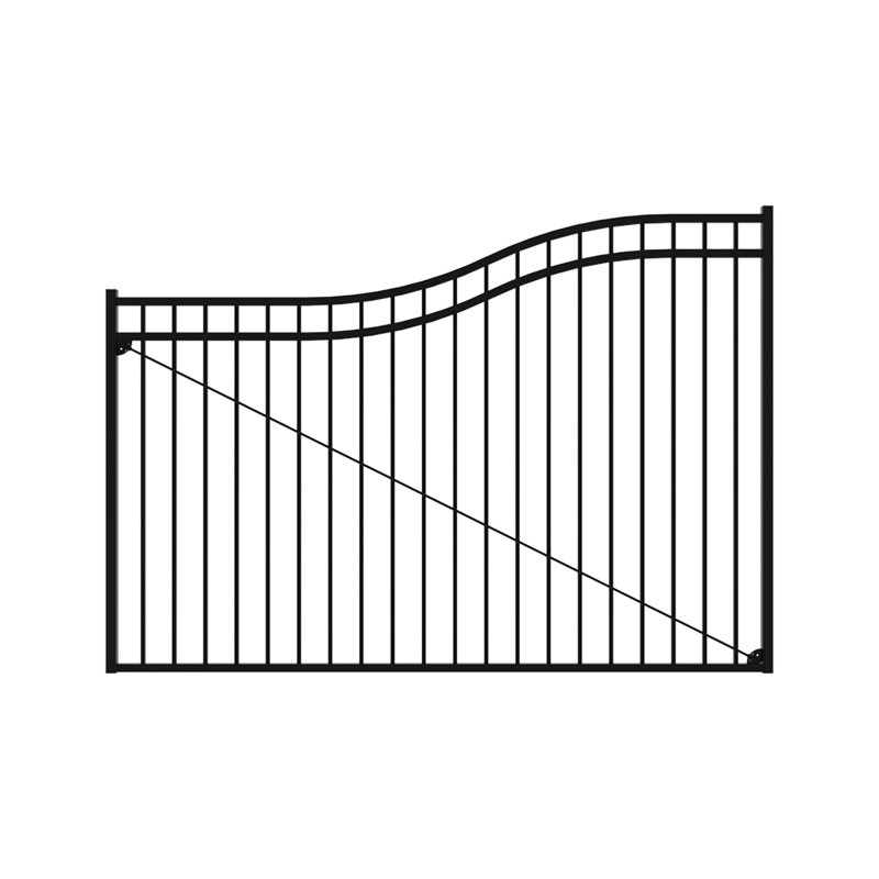 Fortress Building Products Versai 2-in. Gloss Black Steel Fence Drop Rod for Drive Gate