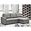 Canapé-lit modulaire en L gris, peu encombrant pour le salon, 3 lits gris,-1969543100