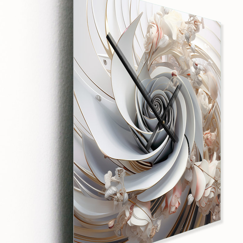 Horloge murale moderne blanche, H 28 po x l 12 po x P 1 po